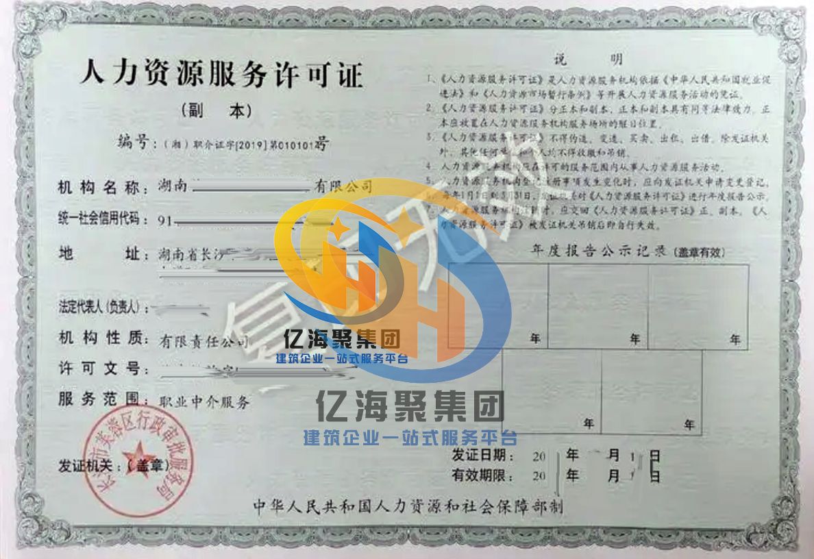 人力资源许可